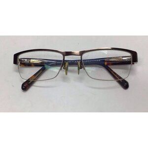 Argyle Culture Eyeglasses Frame Half Rim 55-20-145 Brown Men’s Russell Simmons